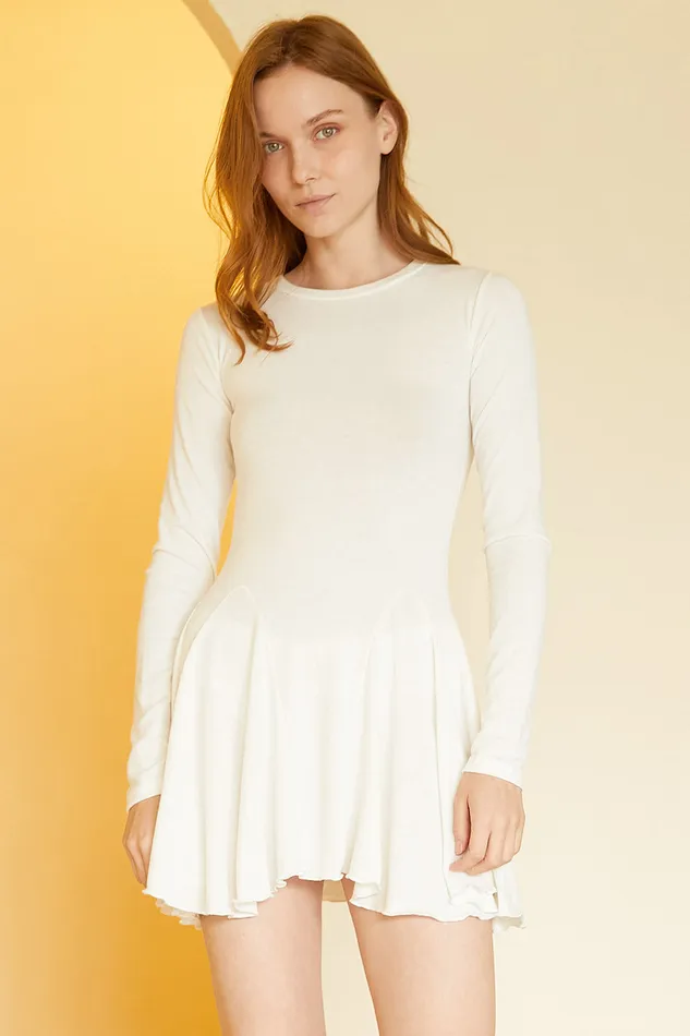 Storets Kaisley Flare Knitted Dress Women Mini Dresses