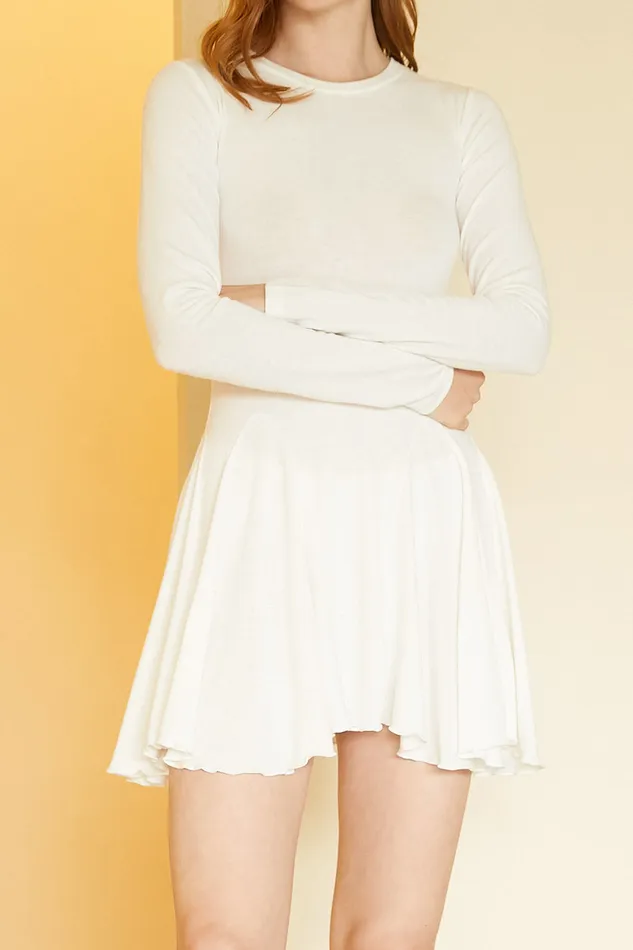 Storets Kaisley Flare Knitted Dress Women Mini Dresses