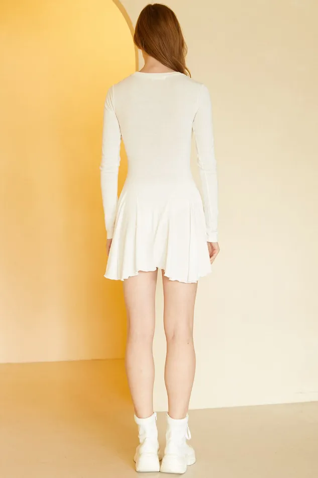 Storets Kaisley Flare Knitted Dress Women Mini Dresses