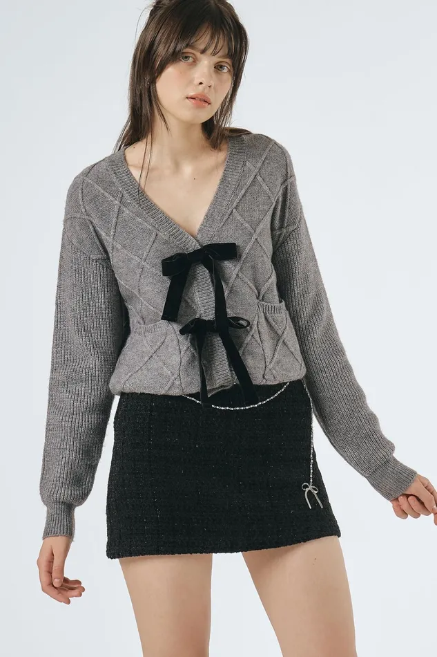 Storets Karly Tweed Mini Skirt WChain Women Skirts Storets Karly Tweed Mini Skirt WChain Women Skirts