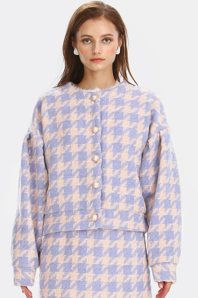 Storets Lori Houndstooth 2 Piece Set Women Mini Dresses