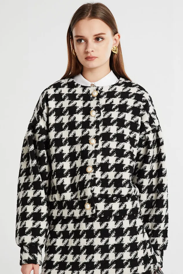 Storets Lori Houndstooth 2 Piece Set Women Mini Dresses