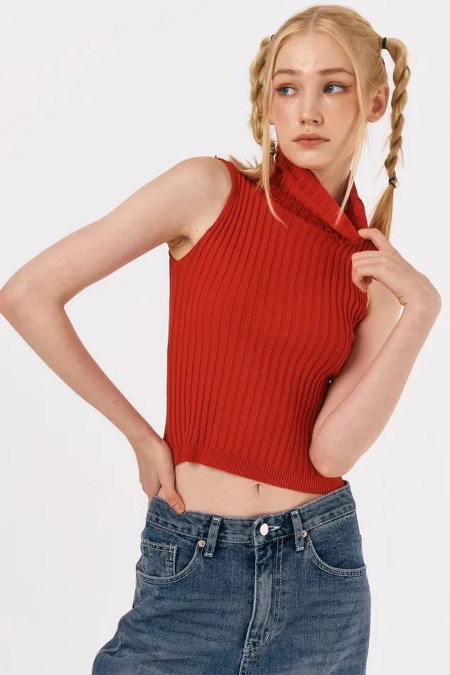 Storets Lucy Ribbed Sleeveless Top Women Sweaters and Knitwears