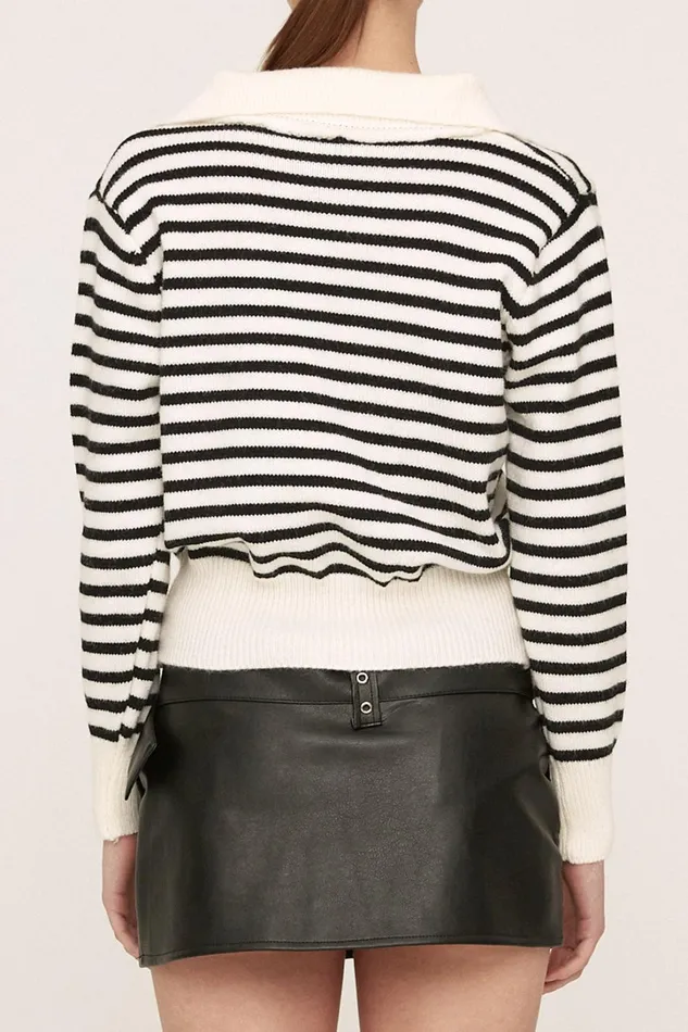 Storets Luna Striped Knitted Top Women Tops Storets Luna Striped Knitted Top Women Tops