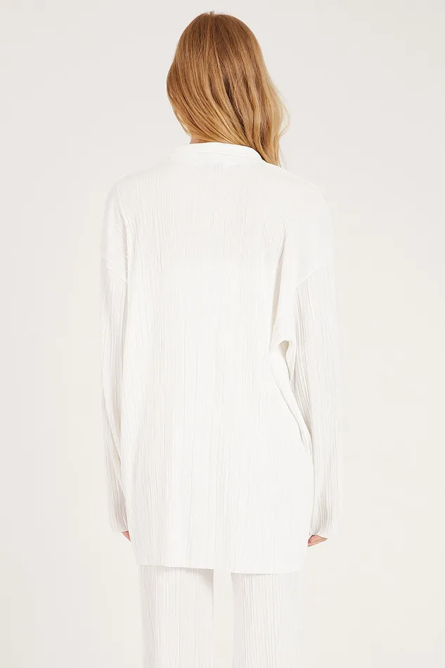 Storets Maria Oversized Plisse Shirt Women Shirts and Blouses