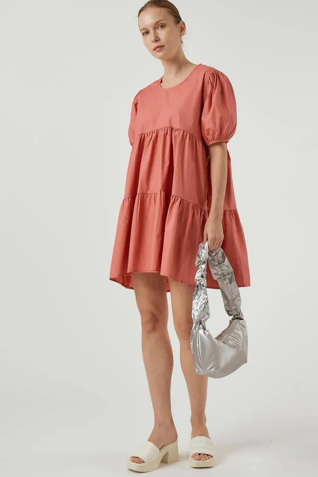 Storets Melanie Tiered Dress Women Mini Dresses Storets Melanie Tiered Dress Women Mini Dresses