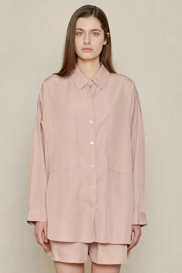 Storets Oversized Bamboo Shirt Women Shirts and Blouses