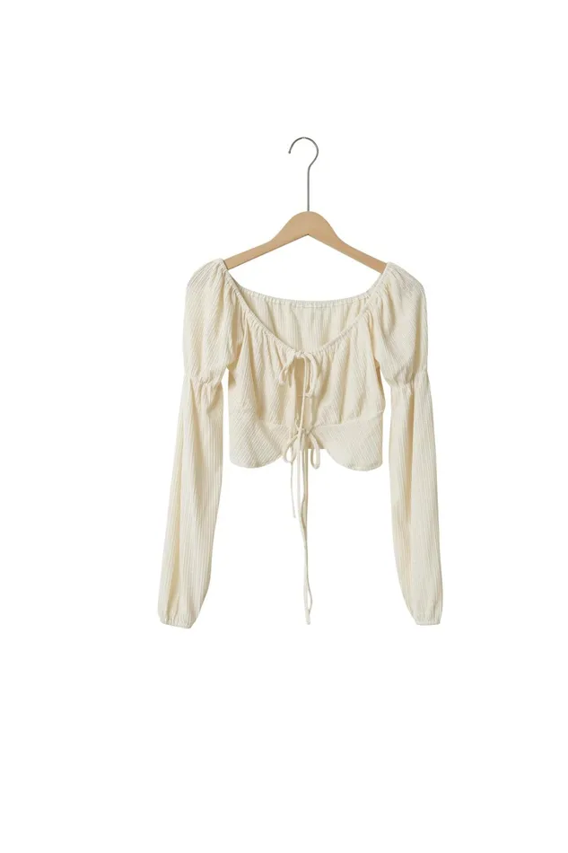 Storets Pam Puff Sleeved Cropped Top Women Shirts and Blouses Storets Pam Puff Sleeved Cropped Top Women Shirts and Blouses