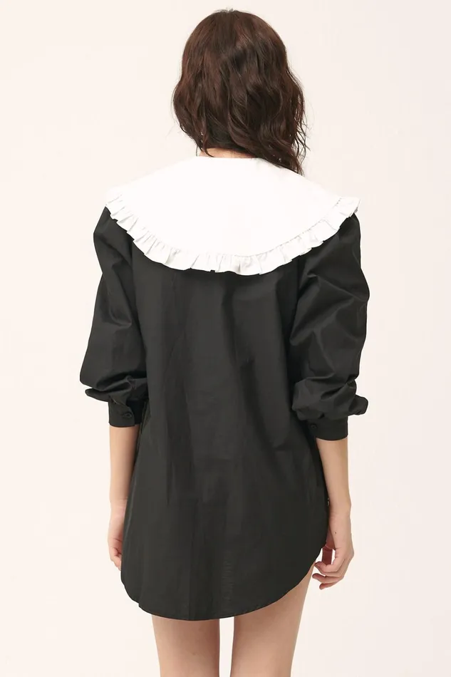 Storets Penelope Puff Sleeve ShirtDress Women Shirts and Blouses Storets Penelope Puff Sleeve ShirtDress Women Shirts and Blouses