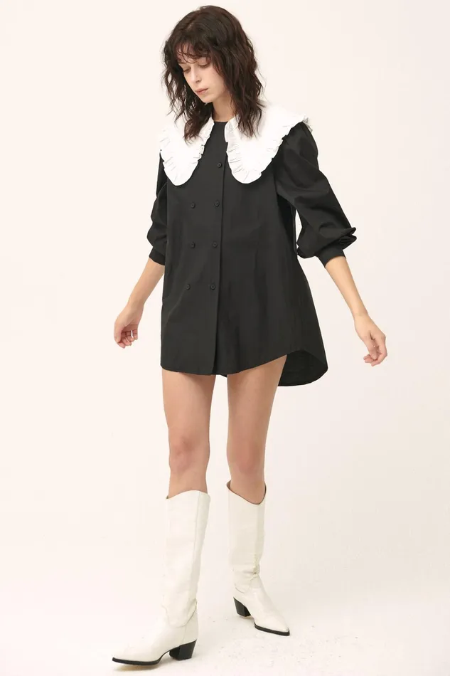 Storets Penelope Puff Sleeve ShirtDress Women Shirts and Blouses Storets Penelope Puff Sleeve ShirtDress Women Shirts and Blouses