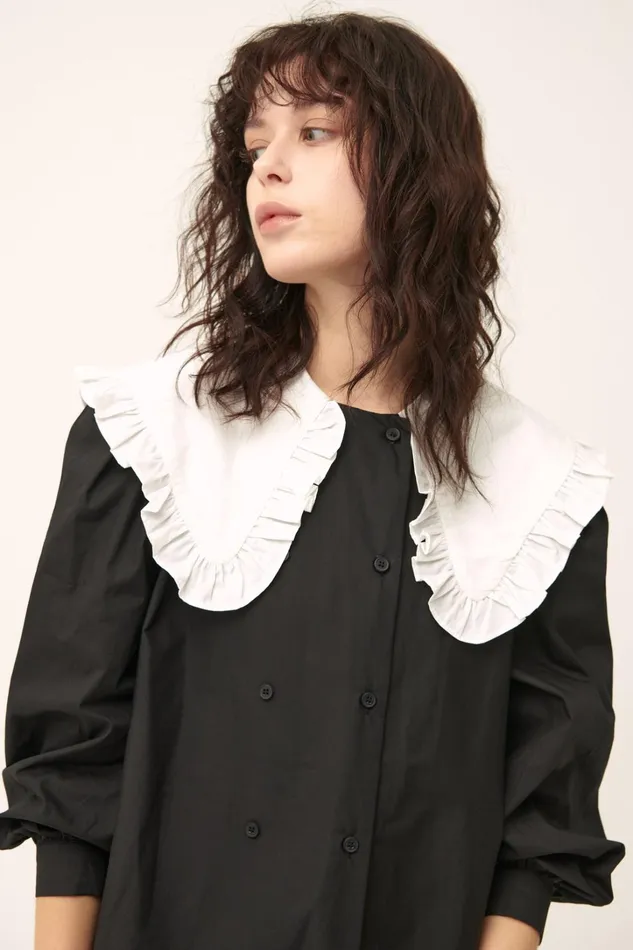 Storets Penelope Puff Sleeve ShirtDress Women Shirts and Blouses Storets Penelope Puff Sleeve ShirtDress Women Shirts and Blouses
