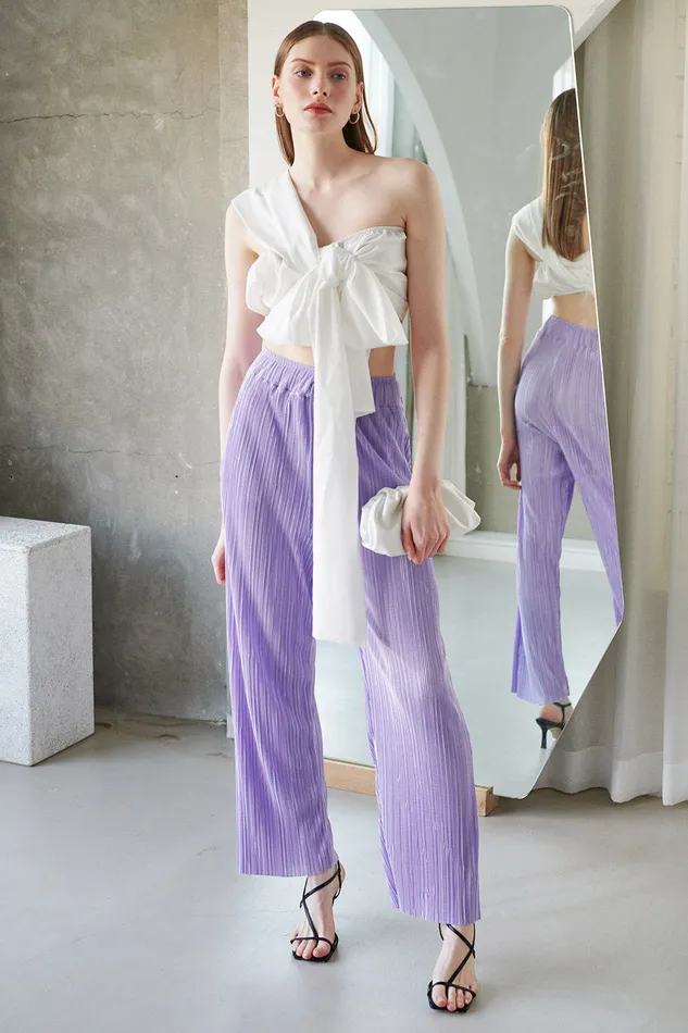 Storets Peyton Crinkled Pleated Pants Women Trousers
