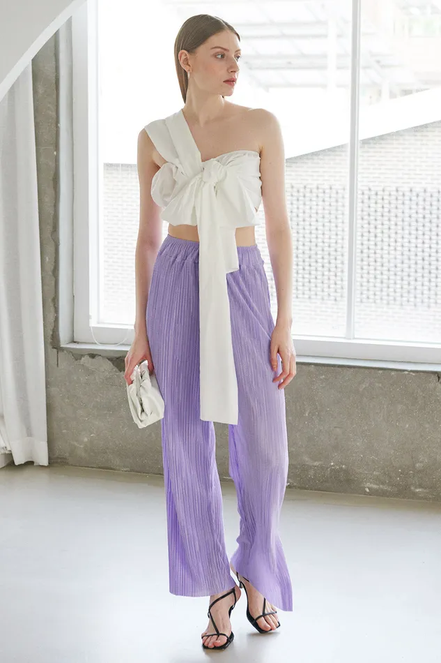 Storets Peyton Crinkled Pleated Pants Women Trousers