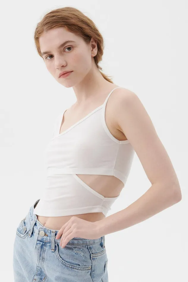 Storets Raine Layered Cutout Top Women Tops