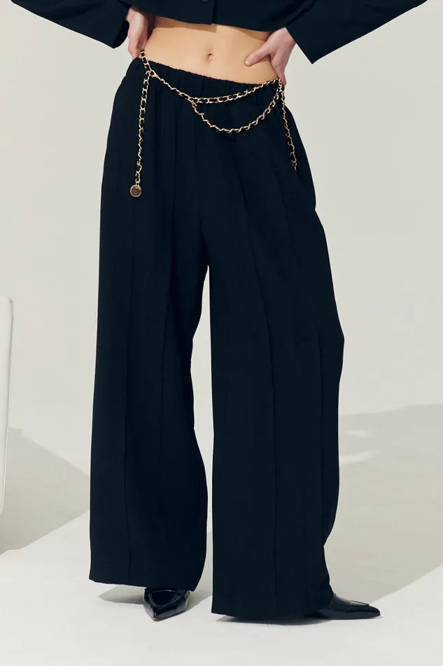 Storets Reborn Daisy Frayed Trim Wide Pants Women Trousers