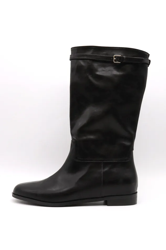 Storets Sharon Pleather Middle Boots Women Shoes