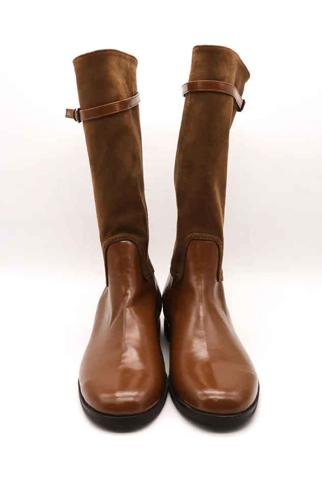 Storets Sharon Pleather Middle Boots Women Shoes