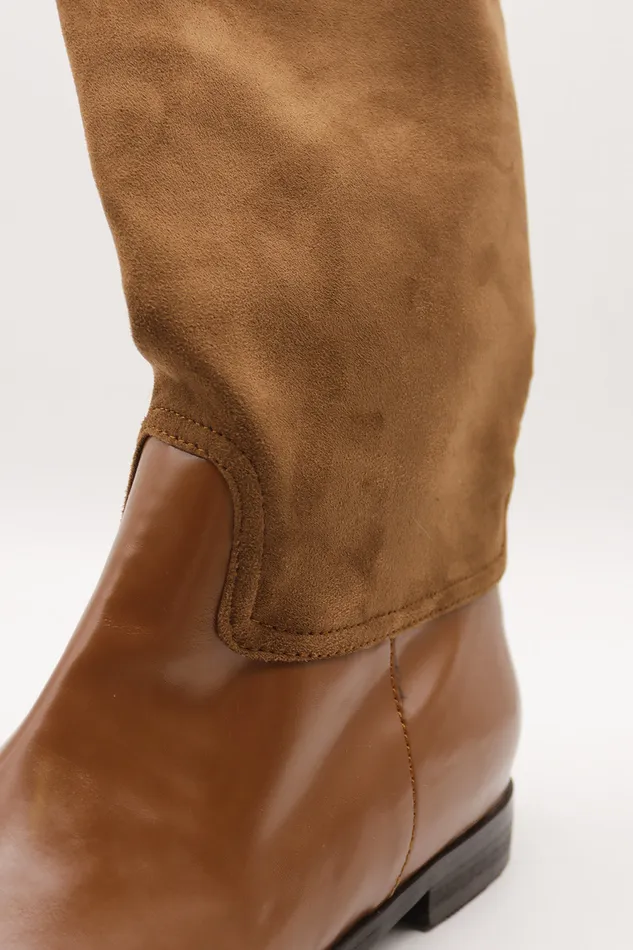 Storets Sharon Pleather Middle Boots Women Shoes