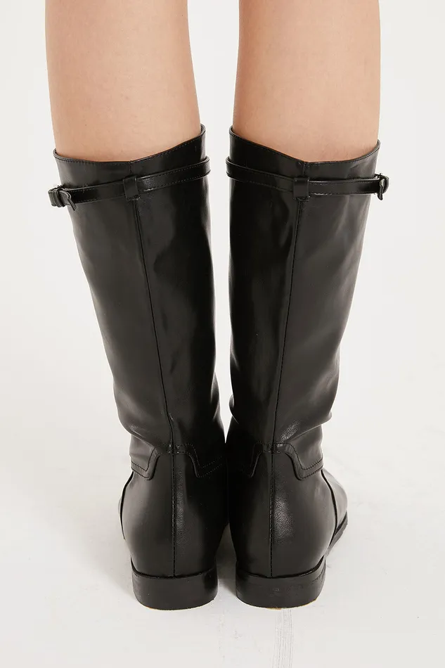 Storets Sharon Pleather Middle Boots Women Shoes