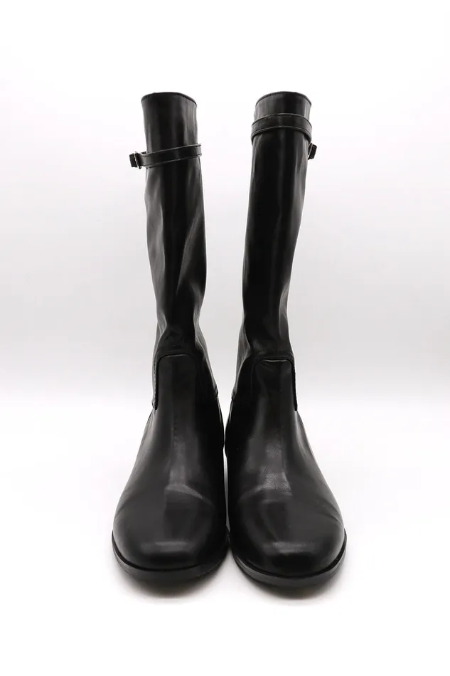 Storets Sharon Pleather Middle Boots Women Shoes