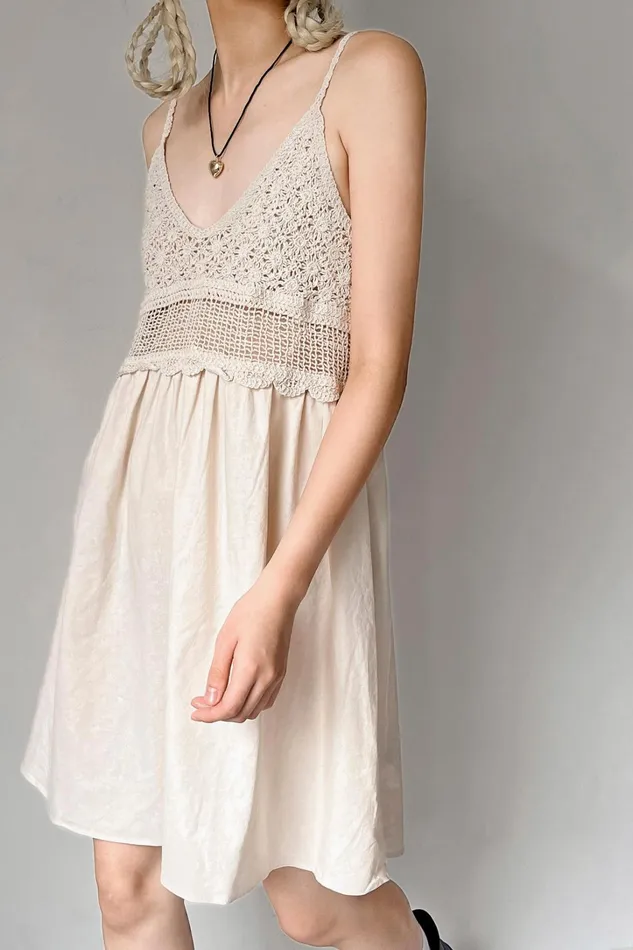 Storets Sophia Crochet Mini Dress Women Mini Dresses