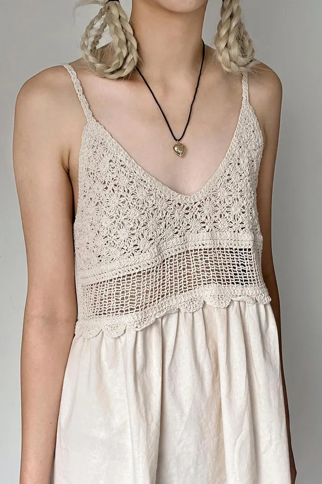 Storets Sophia Crochet Mini Dress Women Mini Dresses