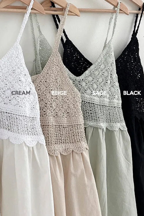 Storets Sophia Crochet Mini Dress Women Mini Dresses