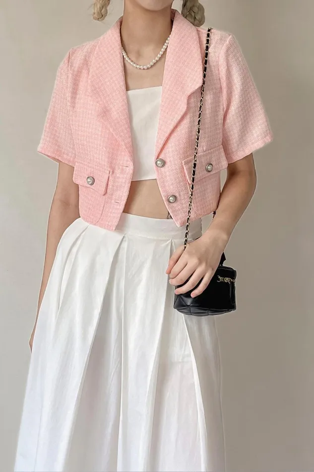 Storets Talia Tweed Crop Jacket Women Blazer