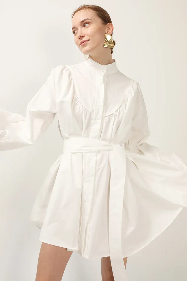 Storets Tori Piping Detail Shirt Dress Women Shirt Dresses