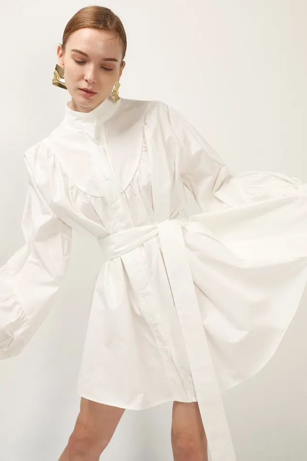 Storets Tori Piping Detail Shirt Dress Women Shirt Dresses