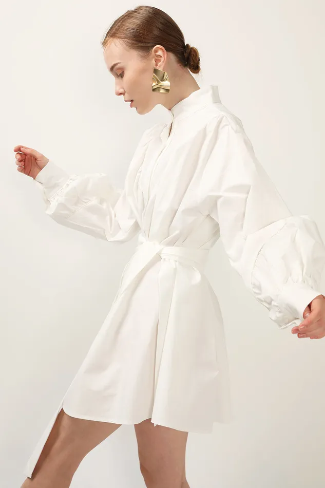 Storets Tori Piping Detail Shirt Dress Women Shirt Dresses