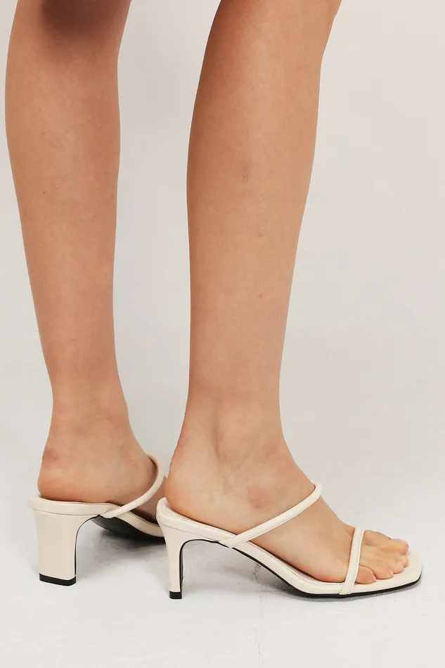 Storets TwoStrap Square Toe Heels Women Shoes