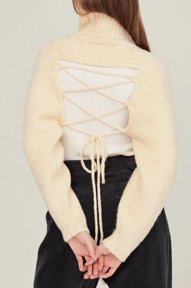 Storets Whitney Twoway Cropped Sweater Women Sweaters and Knitwears