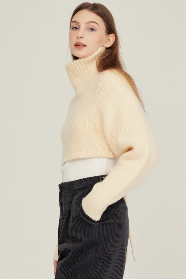 Storets Whitney Twoway Cropped Sweater Women Sweaters and Knitwears
