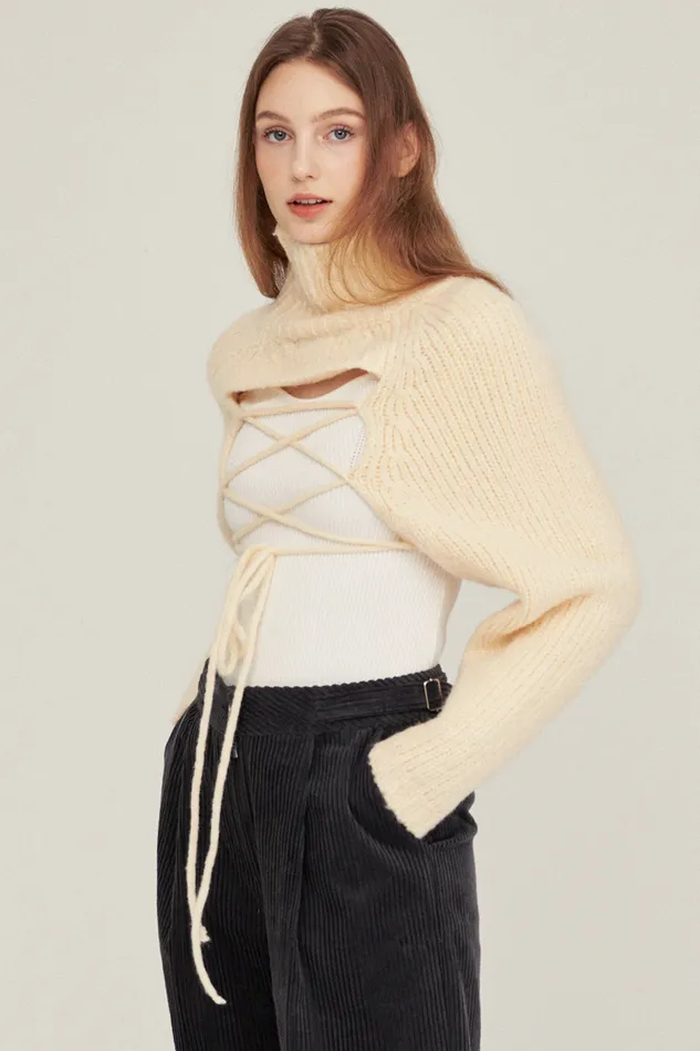 Storets Whitney Twoway Cropped Sweater Women Sweaters and Knitwears