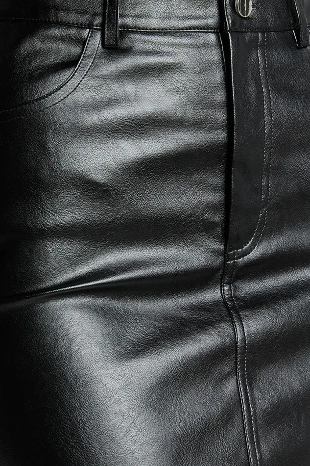 Stormi Mini Skirt 8211 High Waist Faux Leather Mini Skirt In Black Women Showpo Skirts