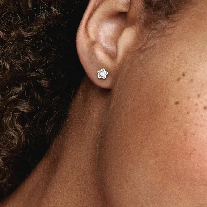 Stud Earrings Women Pandora Sparkling Star Stud Earrings