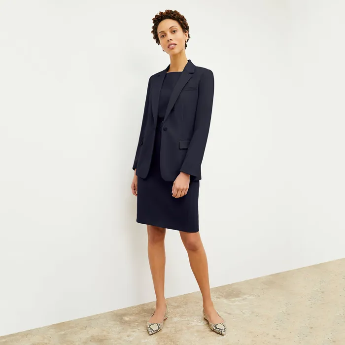 Suiting Women The Yiyan Classic Blazer 8211 Wool Twill Dark Navy M M LaFleur