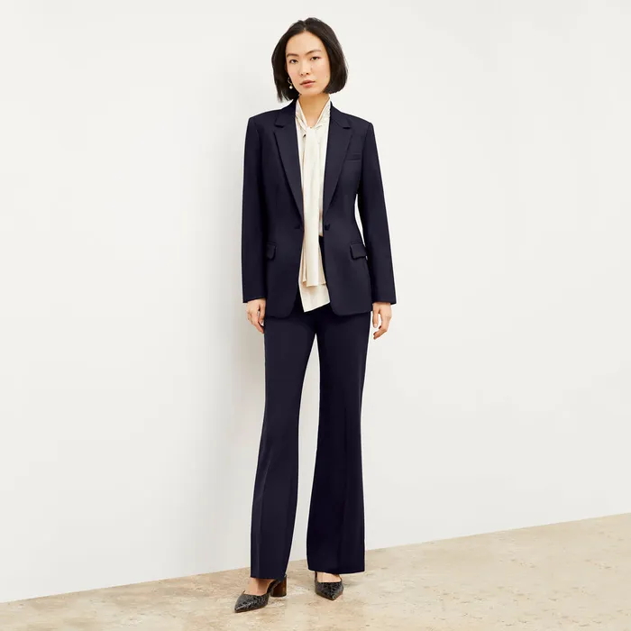 Suiting Women The Yiyan Classic Blazer 8211 Wool Twill Dark Navy M M LaFleur