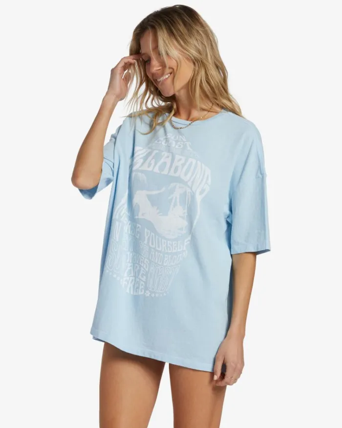 Sun Coast TShirt Bliss Blue Women Billabong Graphic Tees and Tanks
