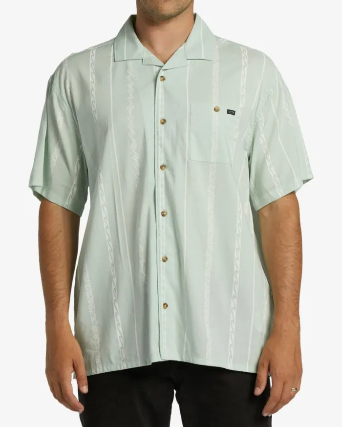 Sundays Vacay Short Sleeve Shirt Dusty Aqua Men Billabong Shirts