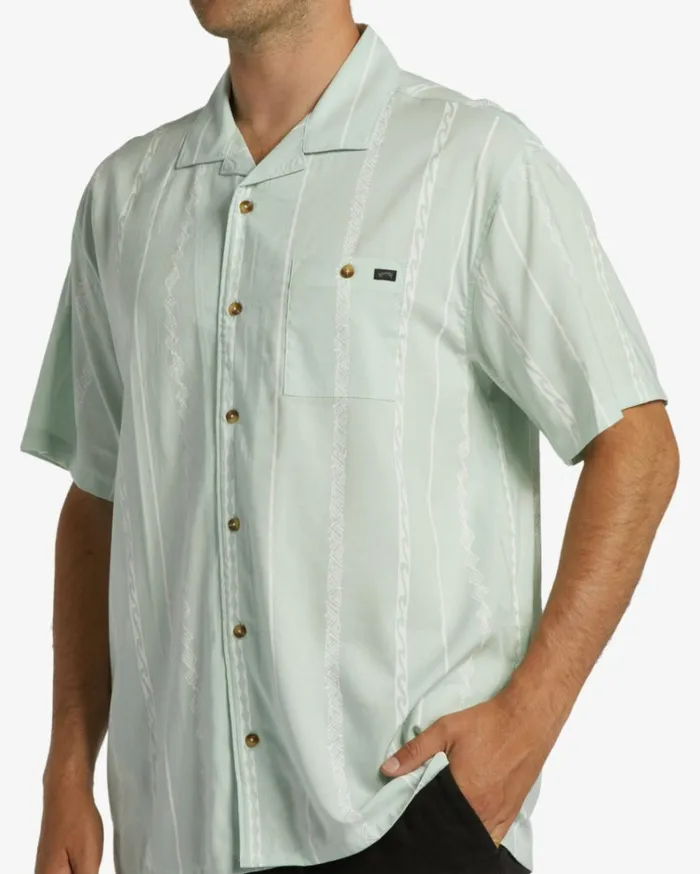 Sundays Vacay Short Sleeve Shirt Dusty Aqua Men Billabong Shirts