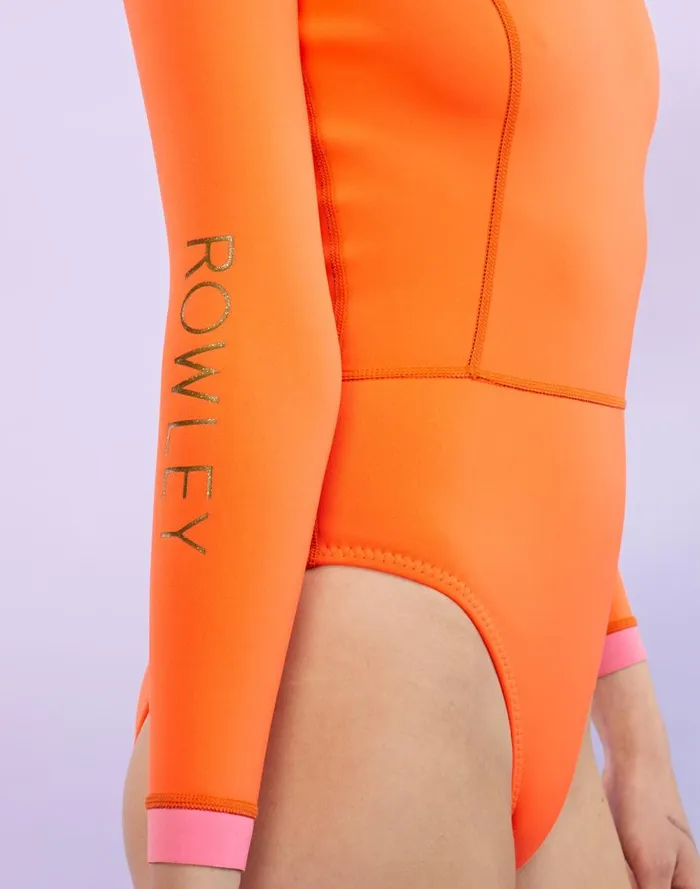 Surf and Swim Women Cynthia Rowley Orange Crush Wetsuit