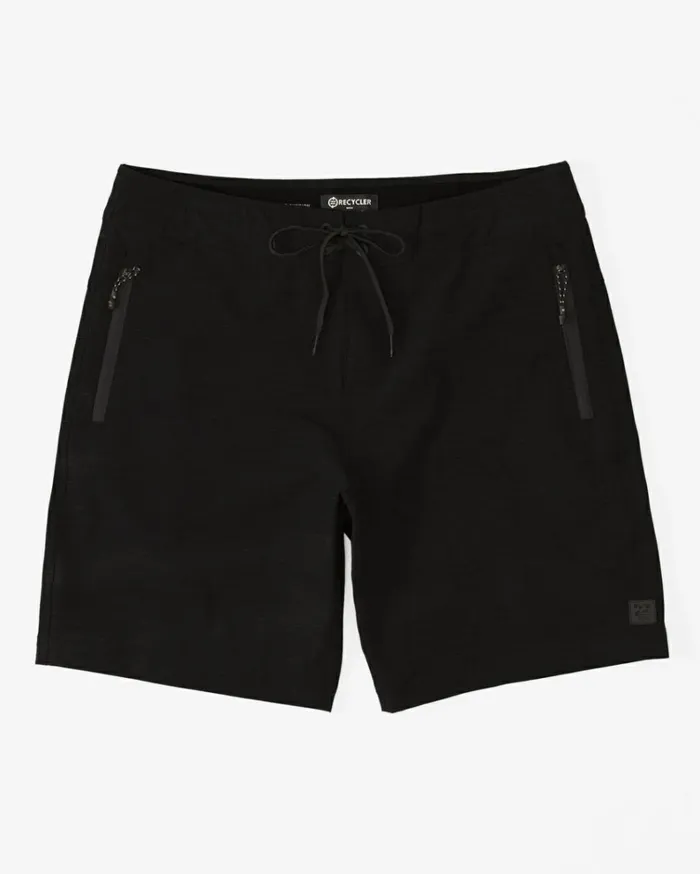 Surftrek Lo Tide 18034 Boardshorts Black Men Billabong Side Pockets