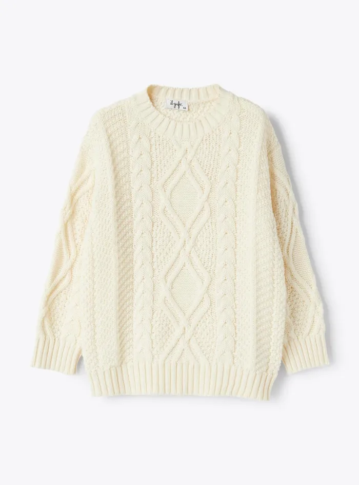 Sweaters And Cardigans Boy 216Girl 216 Il Gufo Cotton And Wool Sweater