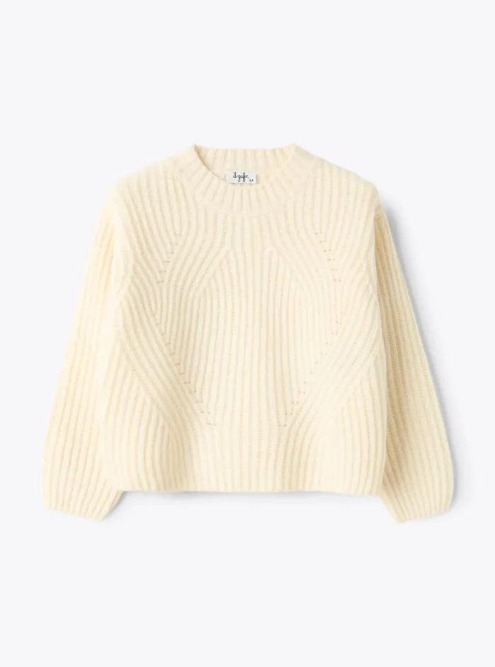 Sweaters And Cardigans Girl 216 Il Gufo English Rib Wool Sweater