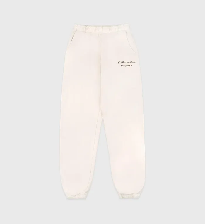 Sweatpants Women Sporty and Rich Faubourg Sweatpant 8211 CreamChocolate