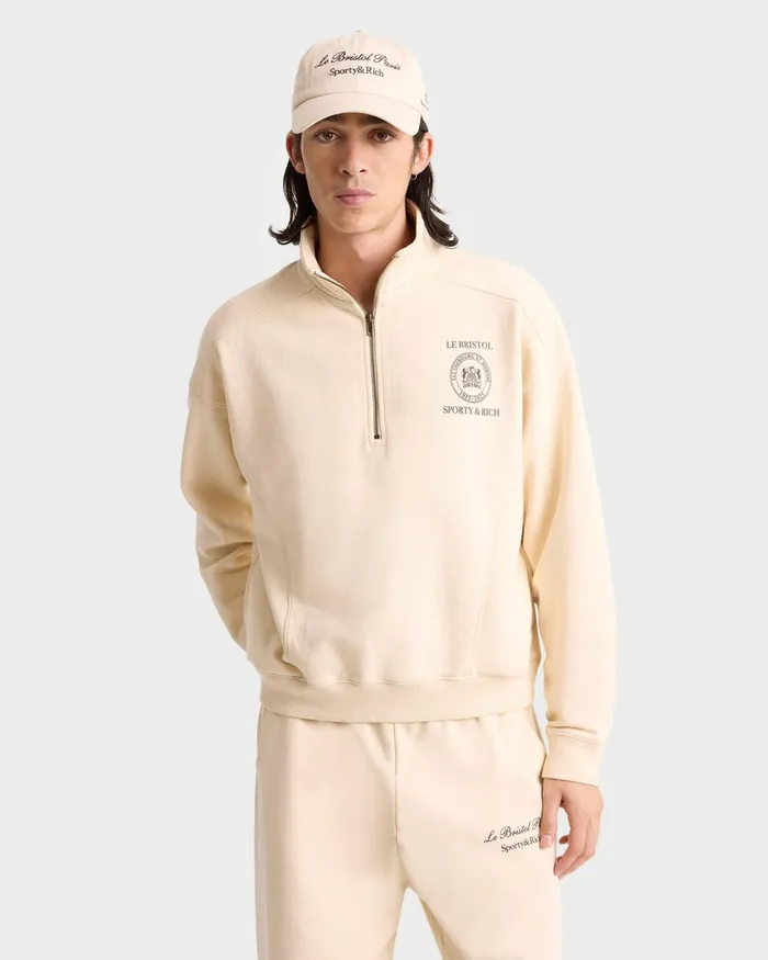 Sweatpants Women Sporty and Rich Faubourg Sweatpant 8211 CreamChocolate
