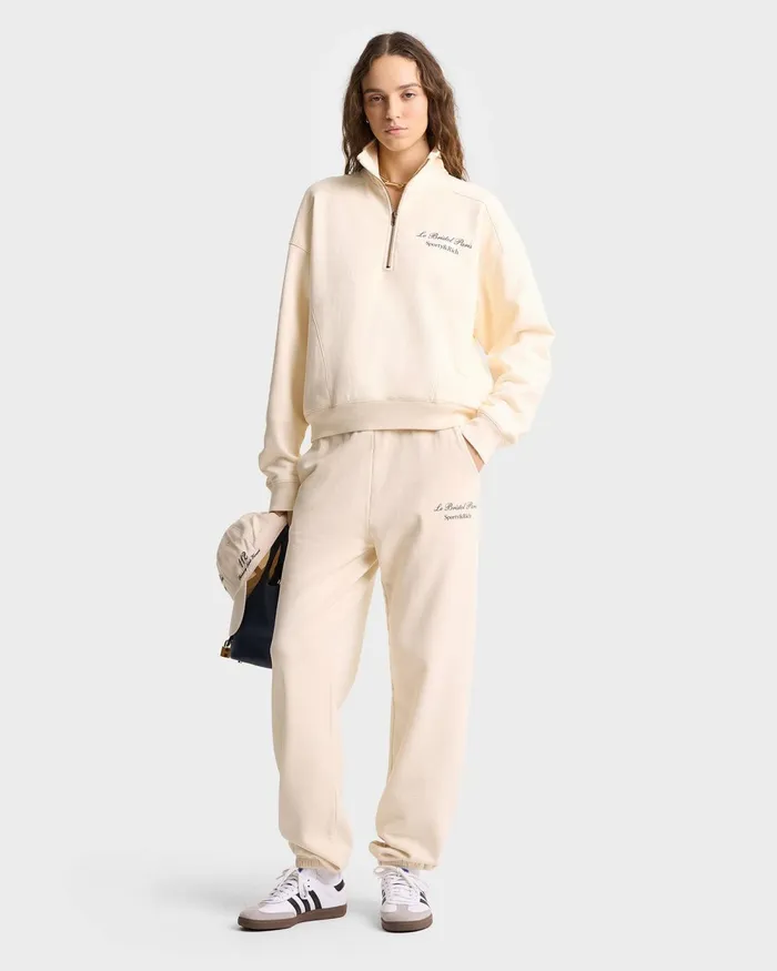 Sweatpants Women Sporty and Rich Faubourg Sweatpant 8211 CreamChocolate
