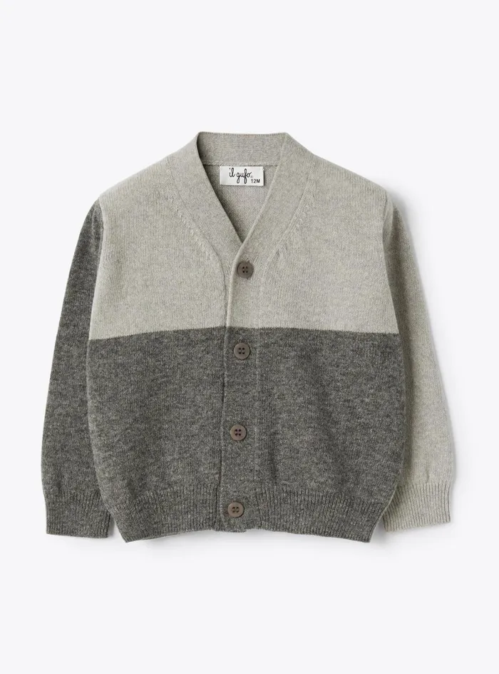 Sweatshirts And Sweaters Baby 036 Il Gufo Colorblock Cardigan